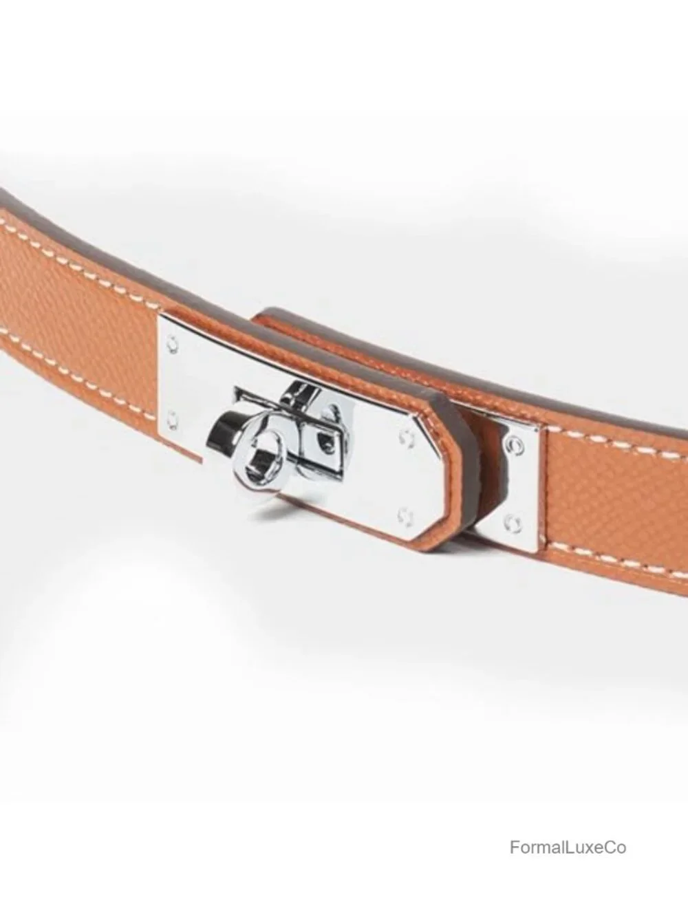 Skinny Belt Alloy Turn Lock Adjustable Waist 19.5-35.5 in for Dresses Jeans